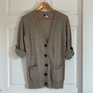 J. Crew Cardigan with Button-Tab Sleeve